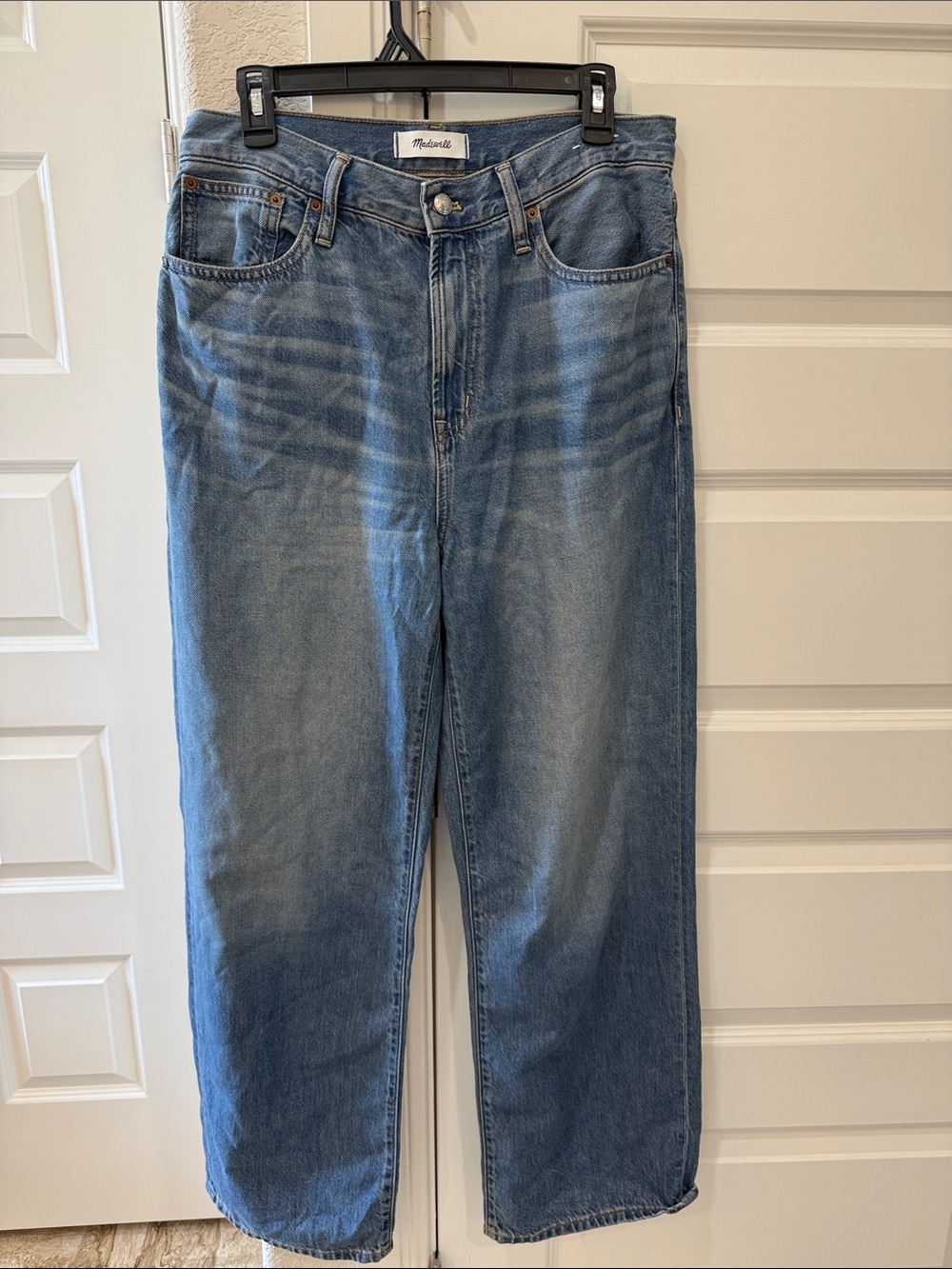 Madewell Women's Perfect Vintage Wide-Leg Crop Jean- Light Wash Jeans